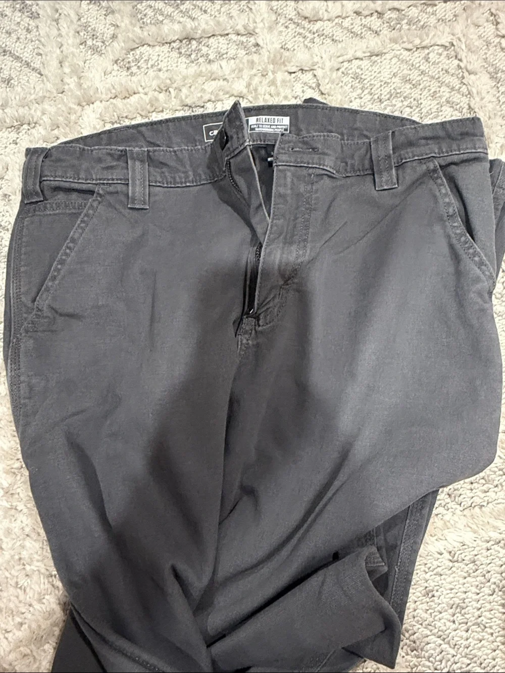 Carhartt Dark Gray Work Pants with Patch Pocket